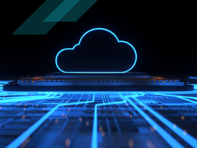 Cloud floating over data streams