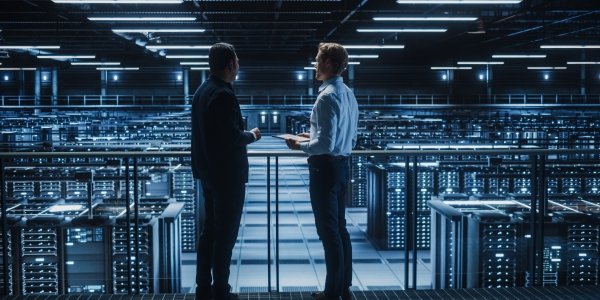 Two Men in Data Center