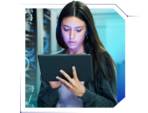 Women looking at tablet