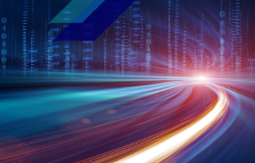 Data streams moving into distance